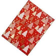Larskas Kırmızı Noel Temalı Kapaklı Hediye Kutusu - 27X19X7 cm