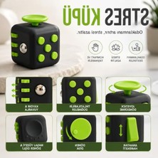 Larskas Siyah ve Yeşil Stres Küpü, Fidget Oyuncağı ile Odaklanmayı Destekler