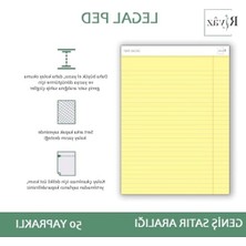 Larskas Sarı Renkli Legal Pad, 50 Yaprak, Geniş Satır Aralığı