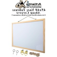 Larskas Laminant Beyaz Yazı Tahtası, 45X60 Cm, Ahşap Çerçeve ile