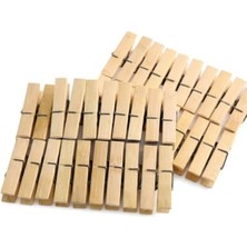 Larskas Deconox Bambu Çamaşır Mandalları, 40 Adet 6 cm Uzunluğunda, 1,2 cm Genişliğinde Çamaşır Mandalı, Kıyafet Asmak Için, Sürdürülebilir Ahşap Mandallar, Çamaşır Asmak, El Işi ve Dekorasyon Için