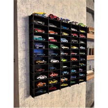 Empressco Siyah 3mm Mdf Oyuncak Araba Rafı, 50X50CM, Modern ve Şık Tasarım