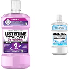 Karahanbey Listerine, Total Care, Diş Koruyucu, 6 Etkili Florürlü Ağız Bakım Ürünü, Hafif Tat, Sıfır Alkol, Na