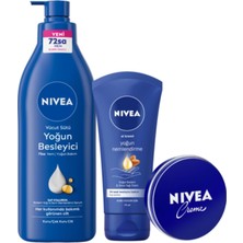 Karahanbey Nivea Yoğun Nemlendirici El Kremi 75ML + Besleyici Vücut Sütü 400 ml + Nemlendirici Bakım Kremi 30