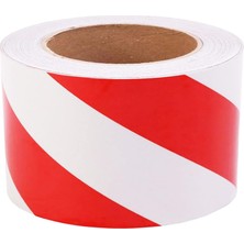 Karahanbey BADEM10 1 Metre Reflektörlü Reflektif Fosforlu Şerit Bant 10 cm Ikaz Bandı Kırmızı Beyaz