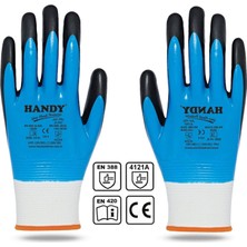 Karahanbey BADEM10 Handy H1701 Kalın Nitril Kaplama Iş Sanayi Inşaat Usta Eldiveni 10 Xl (1 Çi̇ft)