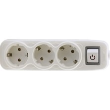 Karahanbey BADEM10 Grup Priz 3'lü Anahtarlı Kablosuz Başlık Piriz Klemensli Üçlü