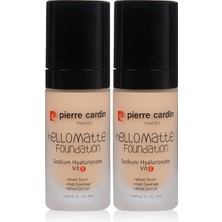 Karahanbey Pierre Cardin Hello Matte Yüksek Kapatıcı Etkili Mat Fondöten (Medium Beige) (2 Paketi)