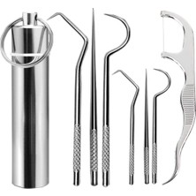 Karahanbey Outdoor Outlet 7 Parça Paslanmaz Çelik Ağız Diş Tartar Sökücü Temizlik Bakım Seti