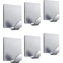 Karahanbey Promosyonca Metal Askı, Yapışkanlı, Gümüş Renk, 2x2 cm