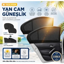 Karahanbey Araç Güneşlik Araba Perdesi Yan Cam Perde Güneş Önleyici Oto Içi Güneşliği Için Sinekliği (2)