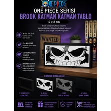 Figür Bende Figürbende Brook - One Piece Animesi Katman Katman 3D Tablo – 17X8 cm | Pla Malzeme | Dekoratif Masa ve Raf Süsü Anime Hediye Koleksiyon