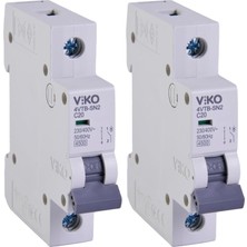 Karahanbey Viko 4VTB-1C20 Otomatik Sigorta 4,5ka C Tipi 1 Kutup 20A (2 Paketi)