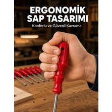 Değirmen Grup Çelik 7'li Tornavida Seti Ergonomik Sap Profesyonel Kullanım - Lisinya