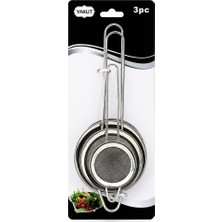 Küçük Hazine 3pcs Set Mini= 5-7-8cm Tel Süzgeç Metal Çerçece Metal Sap=8.5-10.5-10.5cm