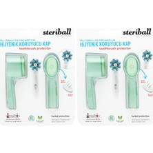 Karahanbey Steriball Şarjli ve Pi̇lli̇ Di̇ş Firçalari Içi̇n Hi̇jyeni̇k Di̇ş Firçasi Koruma Kabi-2'li̇ Yeşi̇l x 2 2li Pa