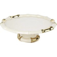 Mikasa Krem Gold Ayaklı Servis 32x11cm