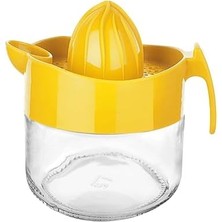 Karahanbey Limon Sıkacağı, Cam Hazneli Limon Sıkma Aleti, Limon Sıkıcı 300 ml (Sarı)