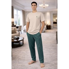 Polo Republica & CO Polo Republica Bsisiklet Yaka Kısa Kollu Erkek Pijama Takım 3431