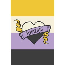 Karahanbey Amazing: 6" x 9" Non Binary Notebook, Blank Multipurpose Jotter Log Book, Wide Ruled Lined Journal,