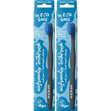 Karahanbey The Humble Co. The Eco Gang Adult Plant-Based Tb Sensitive Blue Bi̇tki̇ Bazli Çevre Dostu Di̇ş Firçasi