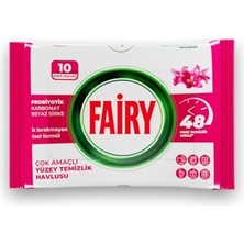 Larskas Fairy Çok Amaçlı Yüzey Temizlik Havlusu 10 Yaprak | Lilyum Çiçeği| Beyaz Sirke & Karbonat
