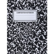 Karahanbey Unruled Composition Notebook: 100 Unruled Pages [50 Sheets], 7.5" x 9.25, Black Marble, Composition