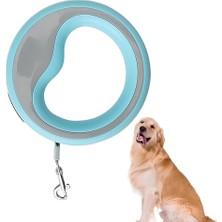 Larskas Kanjı Otomatik Köpek Gezdirme Tasması – Mavi | 2.5 Metre Geri Çekilebilir Plastik Tasma – Ergonomik Tutma Saplı, Güçlü Metal Kancalı, Küçük ve Orta Irklar Için Uygun | Yürüyüş & Eğitim Için