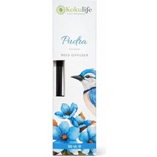 Larskas Pudra Koku Çubuklu Oda Kokusu Reed Diffuser 50 ml Uzun Süre Kalıcı Ev Ofis Salon Yatak Odası Dekoratif Ortam Kokulandırıcı