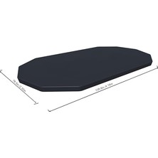 Larskas Bestway Flowclear Pvc Branda, Gri, Power Steel Havuz Için