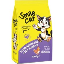 Larskas Smile Cat Yetişkin Kısır Kedi Tavuklu 1 kg Kuru