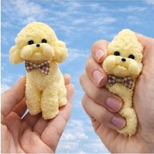 Larskas Poodle Squishy Oyuncak, Jel Sukuşi Yumuşak Köpek, 10CM, Krem-Açık Kahve LRS653206985200