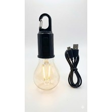 Larskas Şarjlı Taşınabilir LED Ampul Lamba – USB ile Şarj Edilebilir, 3 Kademeli Işık, Asma Kancalı & Kamp, Bahçe, Dolap, Balkon, Banyo Için Acil Aydınlatma (3200K)          [enerji Sınıfı A]