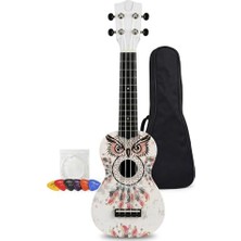 Larskas Soprano Ukulele Baykuş Desen Kapak
