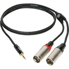 Larskas Pro Y-Kablo Siyah 3m Mini Trs Jack - 2x Xlr Erkek