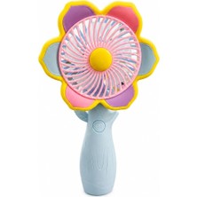Karahanbey Mini El Fanı USB Şarjlı Type-C Bağlantılı 3 Kademeli Taşınabilir Elektrikli Fan Masaüstü ve El Tipi