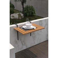 Larskas Ahşap Katlanır Balkon Masası