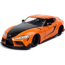 Larskas Jada Modeli Toyota gr Supra Turuncu Hızlı ve Öfkeli 9 F9 Ölçek 1:24 Orijinal 32097