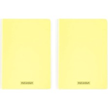 Karahanbey Meteksan Seren Pastel A5 Pp Kapaklı Defter, 60 Yaprak, Kareli, Sarı 2li Paket