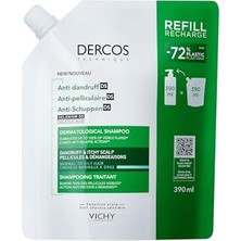 Larskas Vichy Dercos Kepek Ds, Dermatolojik Kepek Şampuanı, Normal Ila Yağlı Saç Derisi ve Yağlı Saçlar Için, Nüks Önleyici Etki, Selenyum Ds ve Salisilik Asitli, Dolum Paketi, 390 ml