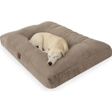 Larskas Jungolica Max Köpek Yatağı Vizon - Ultra Yumuşak Peluş Kumaş, Nefes Alabilen Hava Dolaşımı, Sakinleştirici Konfor, Kaydırmaz Taban Kedi ve Köpek Minderi (Medium)