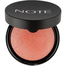 Larskas Note Cosmetics Baked Blusher 06 Hot Rose Işıltılı Fırınlanmış Toz Allık