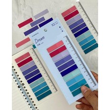 Larskas 10 Renkli Cetvelli Dream Şeffaf Pet Indeks Sticker/index/postit/kitap Ayracı/not Kağıdı