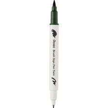 Larskas Brush Sing Pen Twin Çift Taraflı Fırça Uçlu Kalem Zeytin Yeşili