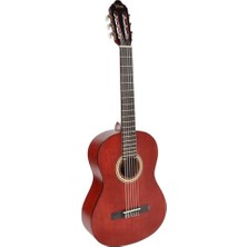 Larskas VC204TWR Klasik Gitar, Scale 4/4,şeffaf Şarap Kırmızısı Mat