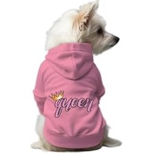 Larskas Kedi ve Köpek Kıyafeti & Elbisesi Pembe Hoodie Queen Xl