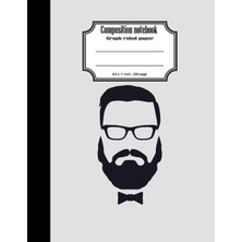 Karahanbey Composition Notebook Graph Ruled Paper 8.5 x 11" 200 Page 4x4 Grid Per Inch,black Grey Cool Man In