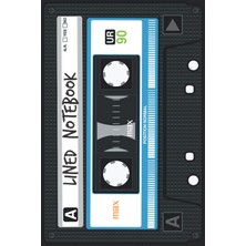 Karahanbey Cassette Tape Lined Notebook: Retro Audio Cassette Lined Notebook College Ruled For Vintage 80S And
