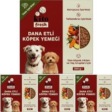 Karahanbey Kito Fresh Dana Etli Köpek YEMEĞI%100 Taze Içerikli Mama 250 gr (4 Paketi)