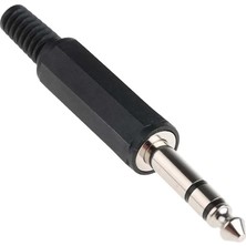 Larskas Lunatic 706 Plastik 6.3 mm Stereo Gitar Jack (706 Siyah)